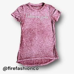 Gilmore Girls Y2K Burnout Short Sleeve Tee Red Maroon XS